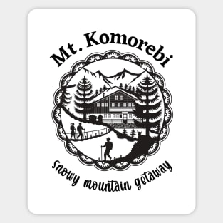 Mt. Komorbi - Snowy Mountain Getaway Sticker